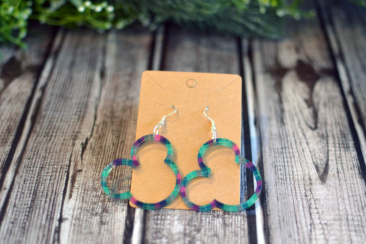 Plaid Mouse Hoops