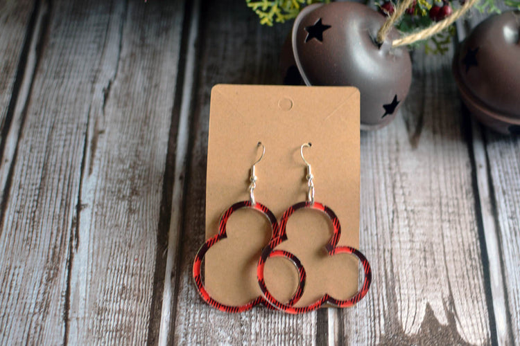 Plaid Mouse Hoops