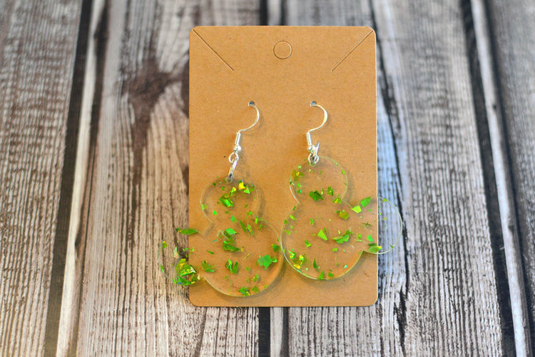 Glitzy Mouse Head Earrings