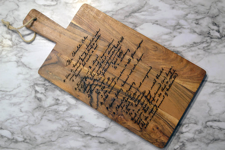 Personalized Engraved Recipe Cutting Board