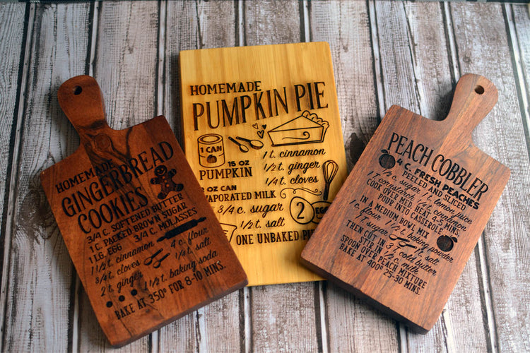 Engraved Recipe Cutting Board