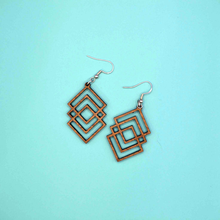Triple Diamond Earrings