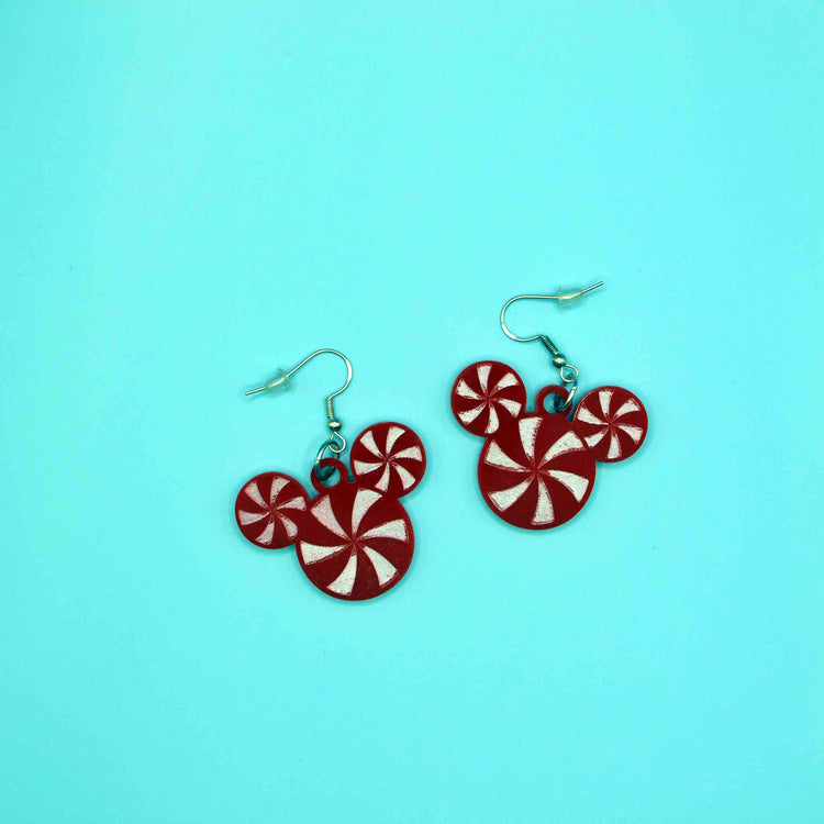 Peppermint Mouse Earrings