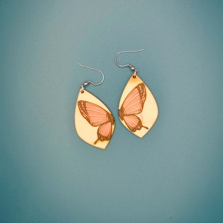 Painted Butterfly Earrings