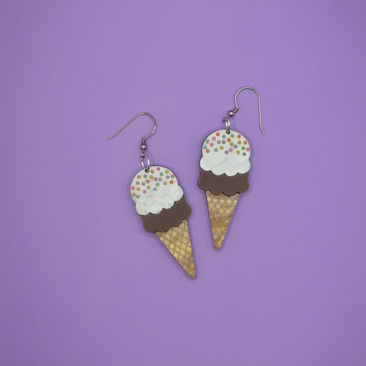 Ice Cream Cone Earrings