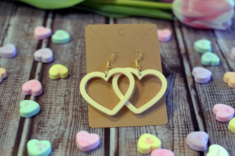 Pastel Heart Outline Earrings