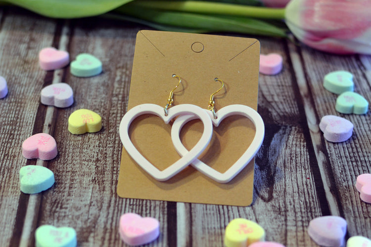 Pastel Heart Outline Earrings