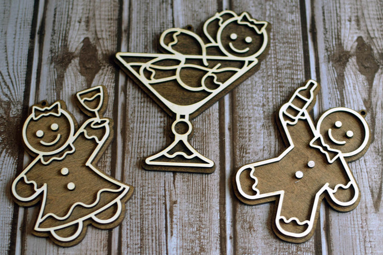 Alcohol Gingerbread Ornament