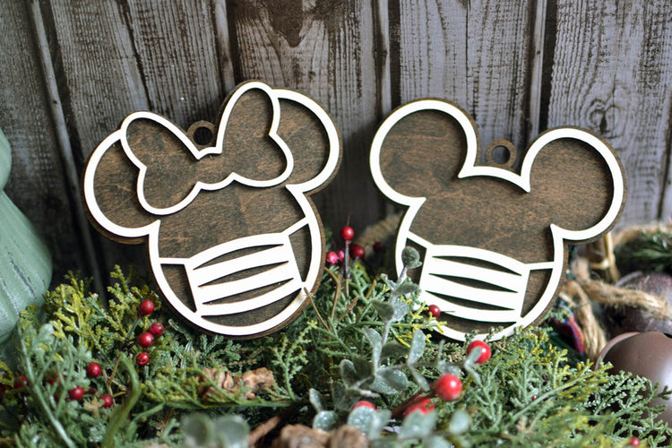 Masked Gingerbread Mouse Head Ornament