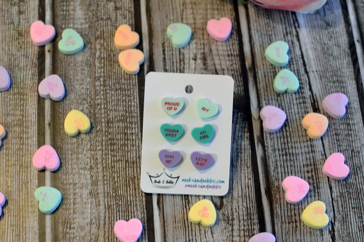Candy Heart Stud Sets