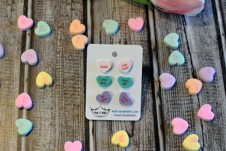 Candy Heart Stud Sets