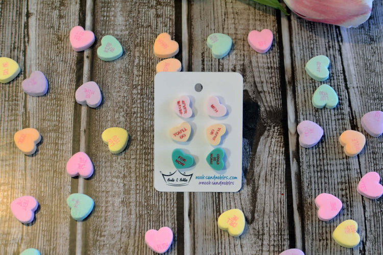 Candy Heart Stud Sets