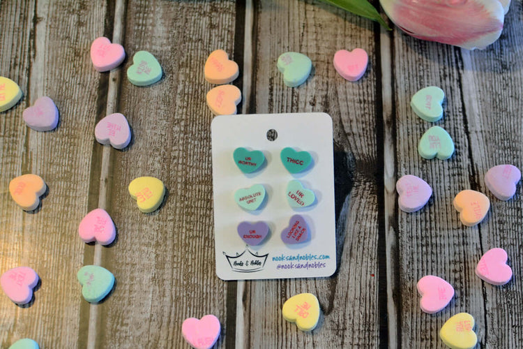Candy Heart Stud Sets