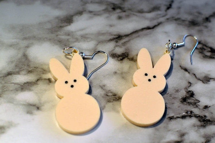 Marshmallow Bunny Earrings