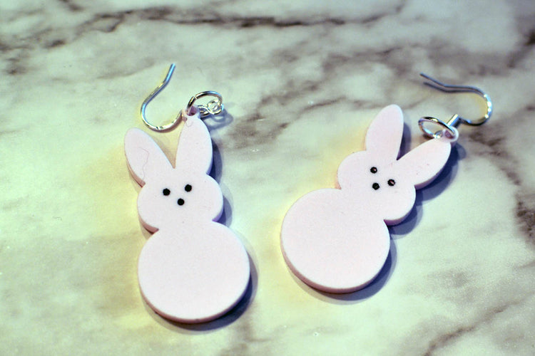 Marshmallow Bunny Earrings