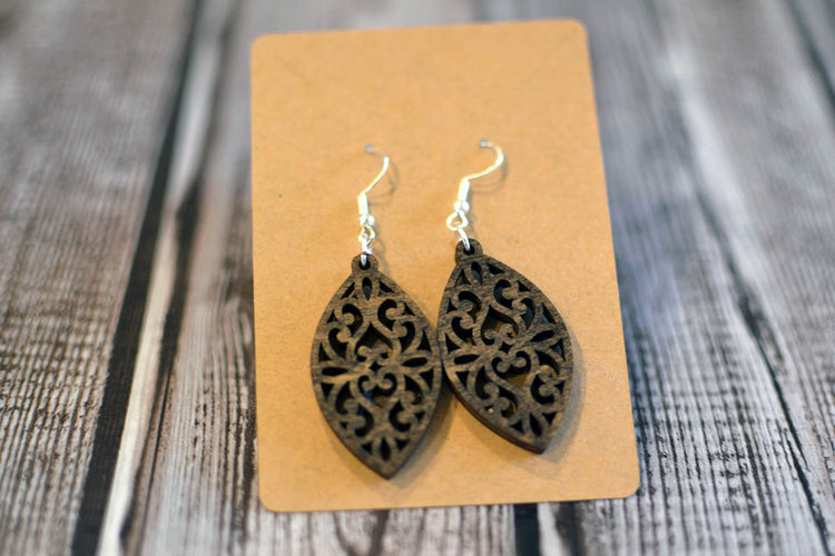 Oval Heart Swirls Earrings