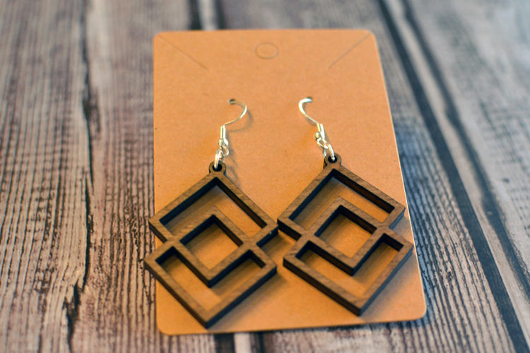 Double Diamond Earrings