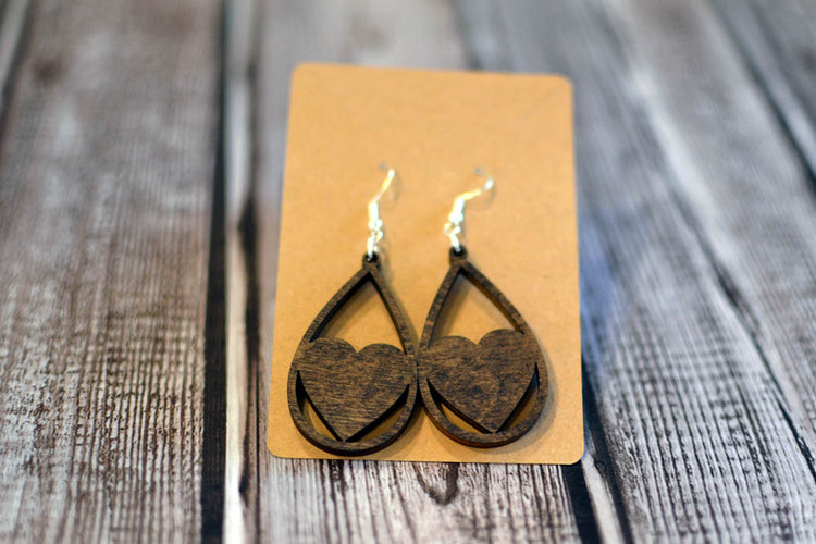 Teadrop Heart Earrings