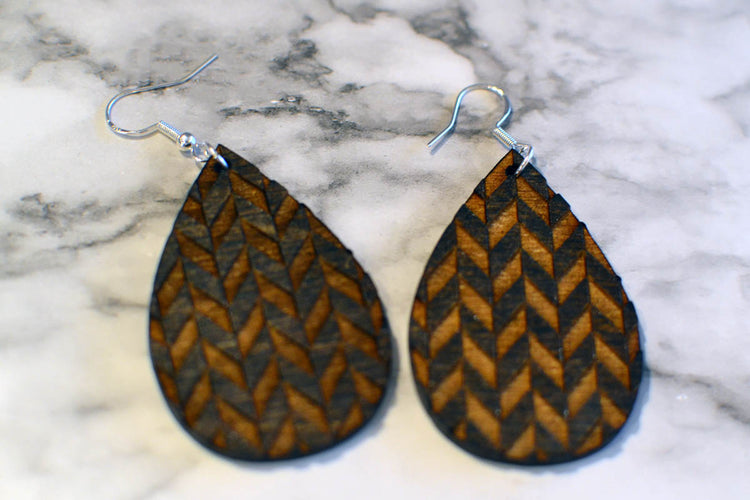 Chevron Teardrop Earrings