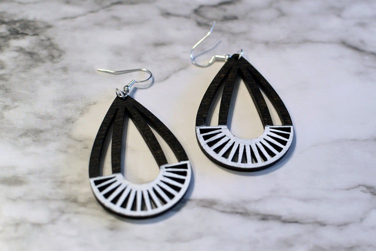 Teardrop Wheel Earrings