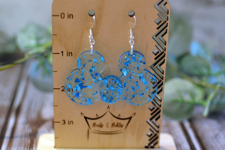 Glitzy Mouse Head Earrings