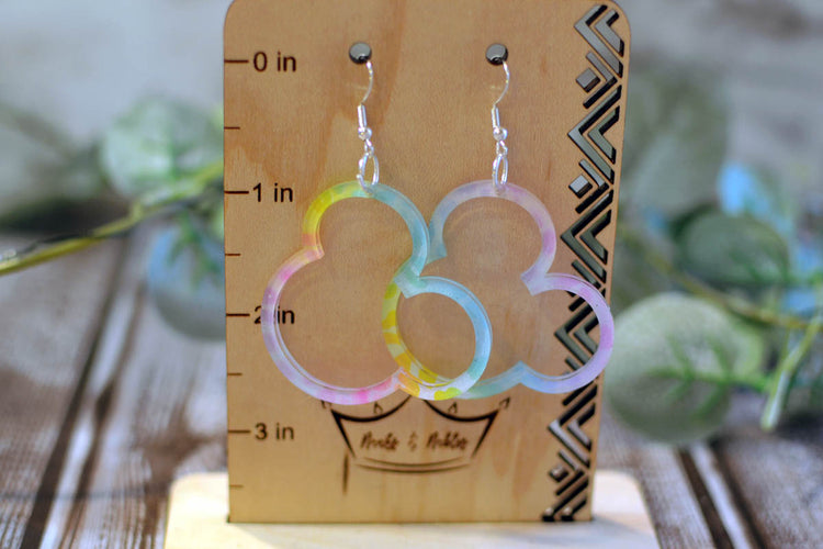 Rainbow Leopard Mouse Hoops