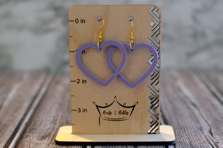 Pastel Heart Outline Earrings