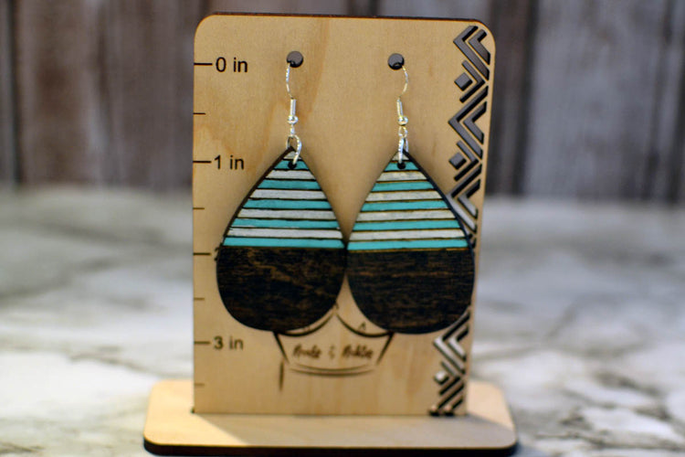 Striped Teardrop Earrings