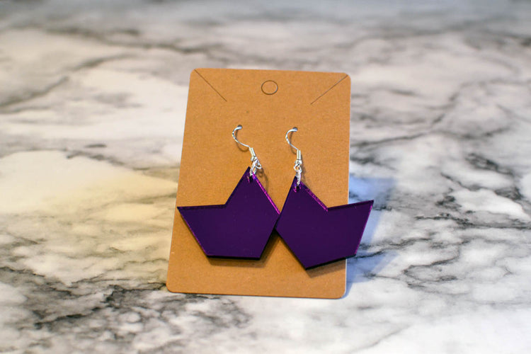 Purple Chevron Earrings