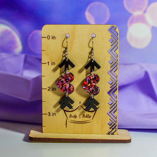 Glitter Arrow Earrings