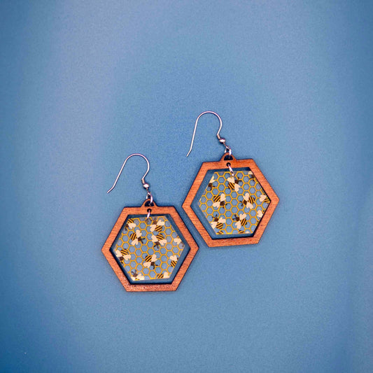 Bee Hex Earrings