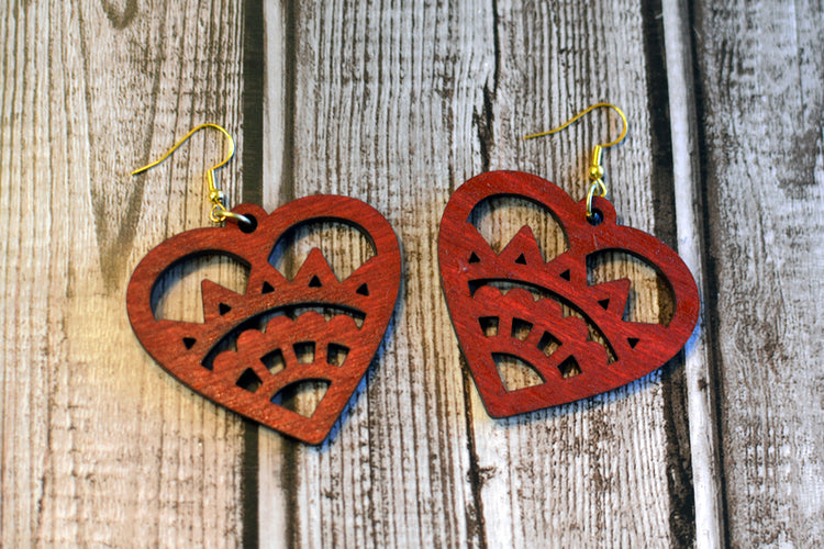 Crown Heart Earrings