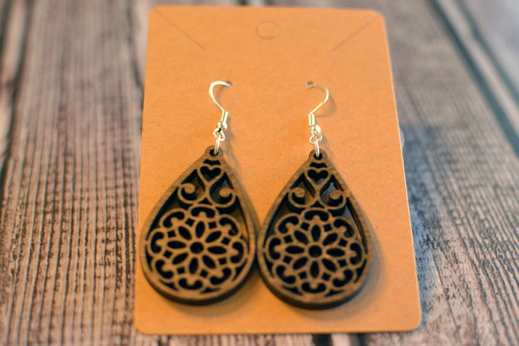 Teardrop Heart Mandala Earrings