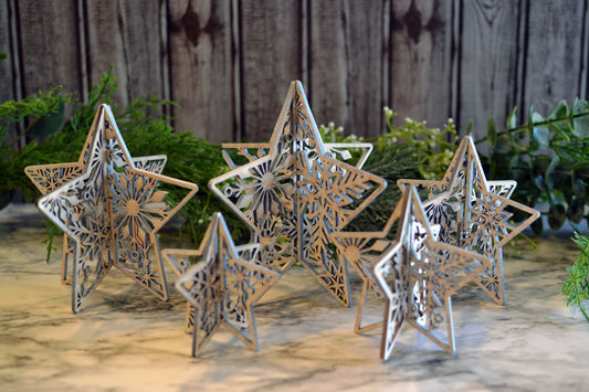 Flat Pack Snowflake Stars