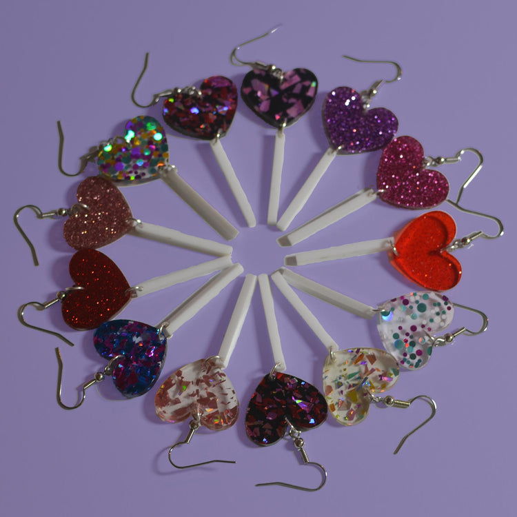 Heart Lollipop Earrings