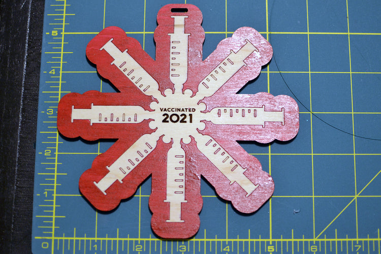 Vaccine Snowflake Ornament